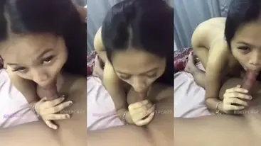 abg binal kegirangan saat mengisap kontol pacar