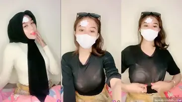 Gadis Manis Berhijab Guncang Ranjang Sampai Berbunyi Nyaring